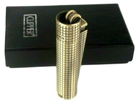 Clipper Metal Cigarette Lighter Soft Flame Refillable Butane Gas In Copper Bronze