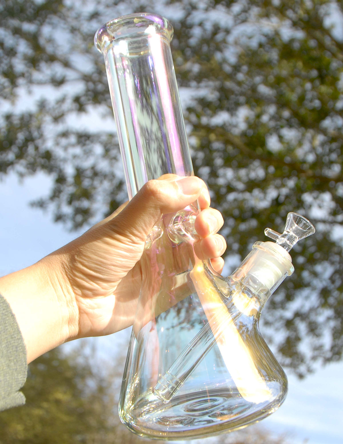 12" 9mm Super Heavy Glass Beaker Bongs with Ice Pinch