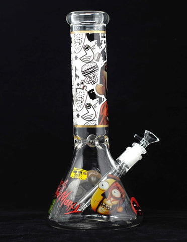 14" RM Jumbo Heavy Duty Glass Water Bong Pipe