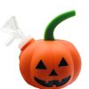 3" Pumpkin silicone glass water pipe - SleekGlassPipe