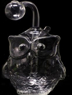 Owl Glass Oil Burner Bubbler Water Pipe