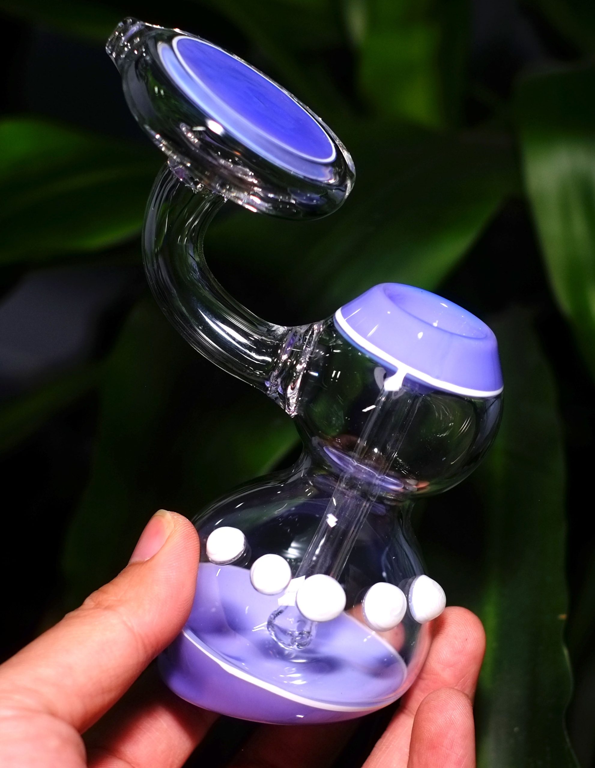 5" flying disk Bubbler Water Pipe - SleekGlassPipe
