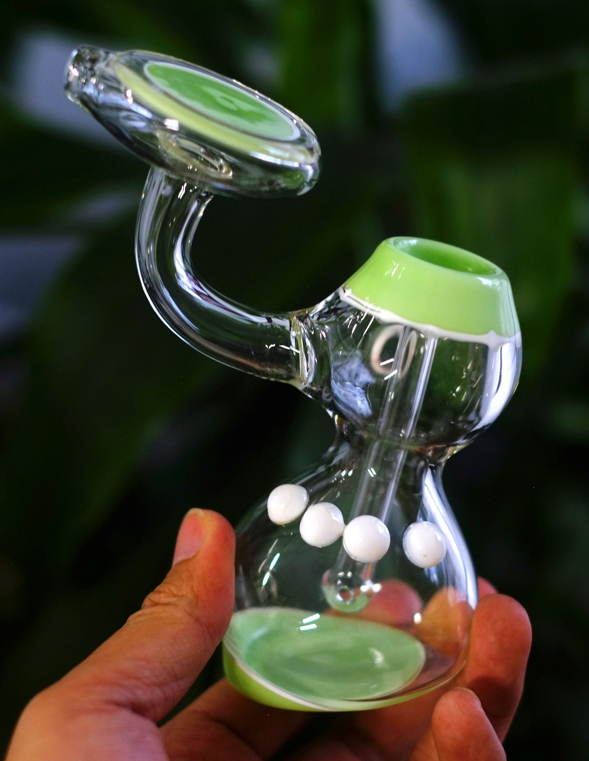 5" flying disk Bubbler Water Pipe - SleekGlassPipe