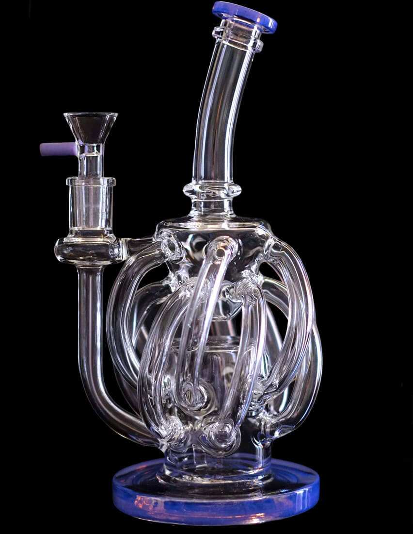 Super Vortex Glass Bong Recycler Water Pipe