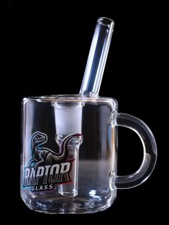 3"Raptor Glass Morning Mug Bubbler – Handle-Side Chill Hits