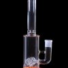 Barrel Perc Bong with Orange Accents